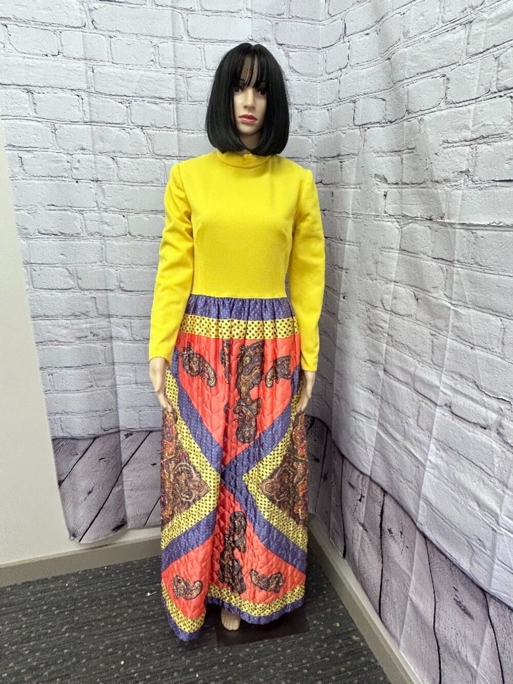 Vintage 1970's Handmade Festive Formal Dress